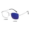 Gafas Planas Fotocromáticas de Montura Completa de Metal Ultraligeras Simples Protección Ocular para Computadora y Teléfono Gafas Planas Protección Solar Gafas Bloqueadoras de Luz Azul