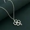 Joyería de Comercio Exterior Chapada en Cobre con Plata 925 Colgante Hueco de Trébol de Cuatro Hojas Collar Temu Xiyin Tk Venta Caliente en Stock al por Mayor