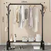 Secador de ropa simple, secador de ropa plegable de un solo poste para interiores, estante de almacenamiento para dormitorio y hogar, perchero