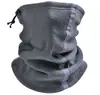 Cachecol Polar de Lã para Inverno, Máscara para Ciclismo Noturno ao Ar Livre, Proteção de Pescoço Meio Rosto à Prova de Frio com Cordão e Faixa Refletora para Esqui, Leve