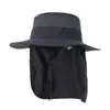 Chal de Color Sólido Resistente al Agua para Exteriores Transfronterizo Sombrero de Pescador para Hombre con Ala Ancha Protección Solar Transpirable Sombrero de Ala Ancha Moderno