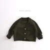 Ropa infantil Tiny Queen, suéter de punto para bebé color verde bosque mezcla de lana con lunares de colores, top infantil, holgado y sencillo