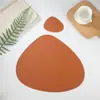 Set de Cuero de Punto Transfronterizo Gota de Agua + Posavasos Mantel para Mesa de Comedor Occidental Posavasos para Té Mantel Aislante Simple de Doble Cara Mantel para Comida Occidental