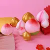 Decoración Grande de Pastel de Durazno Dorado para Cumpleaños Personas Mayores Cumpleaños de Abuelo y Abuela Banquete de Duraznos Mesa de Postres