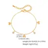 Joyería Elegante Francesa Acero Inoxidable Cadena Plana de Cruz Cadena en Forma de Corazón Pulsera con Cuentas de Concha Oro de 18K Br-2563