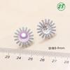 [Accesorios] Base para Aretes de Perlas con Aguja de Plata S925 Accesorios Base para Aretes de Perlas con Tachón Accesorios Electrochapado en Oro Real