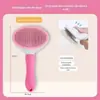 Pente Removedor de Pelos de Cachorro e Gato, Artefato para Remover Nós e Pelos Soltos, Pente Auto-Limpante para Pets, Pente Especial para Pets para Massagem e Remoção de Pelos