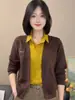 Camisa Casual de Manga Larga a Rayas para Mujer, Nuevo Estilo Otoño 2026, Corte Holgado, Ceñida a la Cintura, Adelgazante, Top Versátil, Moderno Directo de la Fábrica Fuente