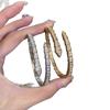 Europa y Estados Unidos pulsera de serpiente de circón transfronteriza diseño de nicho femenino chapado en 18k pulsera abierta de hueso de serpiente pulsera de moda venta al por mayor