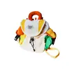 Bolsa de Secado Rápido para Niños 2026 Primavera Nuevo Estilo Mochila con Bloques de Color Dopamina para Niñas Bolsa Pequeña Ligera Transpirable para Niños