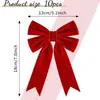 Decoración de Lazo de Terciopelo Transfronterizo Adornos Colgantes para Árbol de Navidad y Corona Decoraciones para Envoltura de Regalos Decoraciones para Fiesta Navideña, Bodas, Interiores y Exteriores