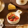 Tazón de ramen para gato estilo japonés con decoración bajo vidriado, alto valor estético, vajilla de cerámica para el hogar, plato, tazón para ensalada de frutas, tazón para arroz, plato de cena