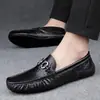 Mocasines de Lujo Ligero para Hombre Piel Genuina 2026 Nuevo Estilo Slip-ons Marca de Tendencia Casual Británico Estampados Mocasines de Un Paso