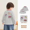 Ropa Infantil Panda Kaka Niños Camiseta de Manga Larga 100% Algodón Niños Top de Otoño Niñas Ropa Interior Ropa de Otoño para Bebé Moderna