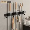 Suporte para Mop de Aço Inoxidável, Gancho para Mop Sem Furo, Suporte de Parede para Armazenamento de Vassouras, Suporte de Mop para Banheiro