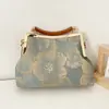 2026 Verano Nueva Moda Textura Floral Retro Cadena Simple Versátil Un Hombro Cruzado Portátil Cierre Bolso Hombro