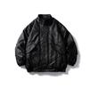 Ru-Meng Estilo Americano Inverno Couro PU À Prova de Vento Quente Ferramentas Casaco de Couro Jaqueta de Algodão Acolchoado Retro High Street All-match Jaqueta de Motocicleta para Homens e Mulheres