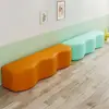 Sofá de Recepción de Área de Descanso, Sofá Pequeño Creativo Largo y Ondulado, Área de Espera de Tienda Sencilla, Banco Sofá de Institución de Formación