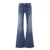 Jeans Acampanados Ajustados Naranja Infantil # Estilo High Street Americano para Mujer, Tiro Bajo, Adelgazantes, Levanta Glúteos, Pantalones de Campana Versátiles.