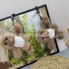 Pingente de Macaco Fofo da Moda Chaveiro de Pelo Sintético de Visão Decoração de Bolsa Brinquedo de Pelúcia Charme