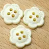 Botões de Resina Flor de Quatro Olhos, Botões Coloridos para Suéteres e Camisas Infantis, Acessórios Coloridos de Flor para Decoração de Presilhas DIY