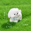 Paisaje en Miniatura Creativo Lindo Perro Blanco Corriendo Bolsa Ciega DIY Accesorios de Decoración Mini Coche Adornos de Escritorio