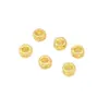 Cuentas Cilíndricas Grabadas con Palabra de Fortuna de Oro de 18K que Conservan el Color, Cuentas de Fortuna, Cuentas Espaciadoras, Cuentas para Hilo, Collar, Pulsera, Accesorios para Joyería DIY D93