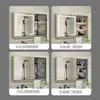 Gabinete de espejo para baño con luz, Espejo inteligente antivaho para baño de madera maciza, Estante de almacenamiento, Gabinete integrado separado, Montado en la pared
