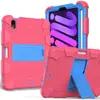 Para Samsung Tab A8 2021 X200 suporte de PC de duas cores capa traseira plana de silicone X205 capa protetora anti-queda