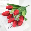 9 ramos de tulipanes artificiales para paisajismo, vegetación, arreglos florales, decoración del hogar, bodas y hoteles