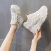 Zapatillas Chunky de Plataforma para Mujer con Aumento Oculto de Altura, Malla Transpirable, Suela Gruesa, Modelo Popular para el Verano de 2026, Zapatos Deportivos de Malla para Mujer, Tenis Blancos