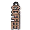 DIY Desenho Animado Fundo Preto Série Gotas de Óleo Café Acessórios Pulseira Brincos Chaveiro Pingente Acessórios Charms para Bolsa