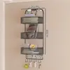 Prateleira de armazenamento de malha de parede, um item essencial para quartos de dormitório, com grande capacidade e uma cesta suspensa para armazenamento ao lado da cama, adequada para beliches superiores e inferiores