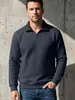Sudadera jacquard para hombre transfronteriza, nuevo estilo europeo y americano de Amazon, top liso de manga larga, jersey casual de otoño e invierno