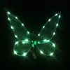 Alas decorativas para niños y adultos de nueva llegada transfronterizas con luces, accesorios para actuaciones de festival, alas de mariposa coloridas plegables