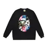 Otoño e invierno estilo japonés marca de moda cabeza de simio estampado de dibujos animados unisex joven suéter sudadera holgada venta al por mayor y dropshipping