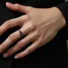 Anillo de serpiente estilo oscuro INS nicho de alta gama colorfast vintage desgastado abierto ajustable unisex anillos de pareja
