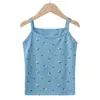 Camiseta regata de algodão puro para meninas, Camisola infantil pequena, Top sem mangas para usar por baixo ou por cima, Camisola de bebê