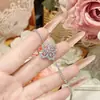 Anillo, Collar, Pendientes, Pulsera de Plata S925 Serie Rosa Diamante Suave Estilo Coreano Camelia, Joyería de Gama Alta de Nicho