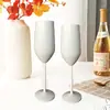 Copa de champán lujosa estilo europeo 6 oz copa de acero inoxidable copa de cóctel creativa copa de vino tulipán copa de vino