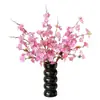 Atacado do Fabricante Flores Artificiais Galhos de Flor de Cerejeira com 2 Pontas Flores Artificiais Flores de Seda Plástico Decoração de Casamento Arco de Decoração Flores Guia