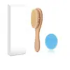 Set de Cepillo y Peine para Bebé Más Vendido en Amazon Cepillo para el Cabello de Recién Nacido con Cerdas Suaves, Cepillo de Pelo de Cabra Natural