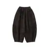 Calças de Moletom Grossas Retro Artísticas Xadrez Lanterna Forradas com Lã para Meninos Calças Jogger Casuais Quentes de Inverno
