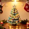 Brinquedo de Encaixar Árvore de Natal Enfeite Decoração Acrílico Madeira Pintura Diamante Artesanal DIY Etiqueta Pendurável Enfeite