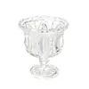 Taça de cristal vintage em relevo para sorvete e sobremesa, copo alto de vidro doméstico estilo europeu, alto valor estético