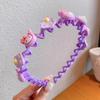 Banda para el cabello con textura de fideos de burbujas Sanrio para niñas que no se ata la cabeza, linda banda para el cabello de princesa con diseño de viento, banda para el cabello antideslizante con dibujos animados de colores