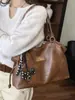 Bolsa de Grande Capacidade Feminina 2026 Novo Estilo Uso Diário Versátil Bolsa de Ombro Estilo Coreano Merade Bolsa Tote Retrô
