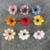 Cabeça de Girassol Solitário Flor Artificial Falsa Grampo de Cabelo DIY Guirlanda Atacado Decoração Casamento Retrô Corsage Adereços de Fotografia