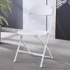 Silla Plegable de Plástico, Silla para Uso Doméstico con Respaldo, Silla Popular para Fotos, Silla de Comedor para Dormitorio, Silla Plegable para Oficina de Conferencias, Taburete Plegable para Exteriores