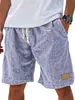 Ropa de Hombre Transfronteriza Europea y Americana Amazon Nuevo Hombres Retro Bordado Logo Pana Moda Cordones Casual Shorts